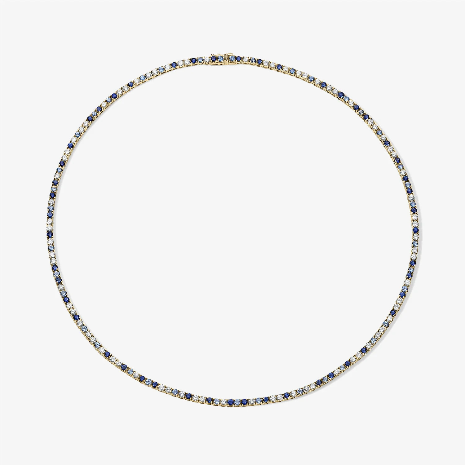 Grace Blue Sapphire and Diamond Tennis Necklace | Stephanie Gottlieb Fine Jewelry