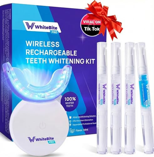 Whitebite Pro Teeth Whitening Kit for Sensitive Teeth – Dual LED Light + 35% Carbamide Peroxide Gel + Remineralizing Gel | Dental-Grade Whitening at Home | Amazon (US)
