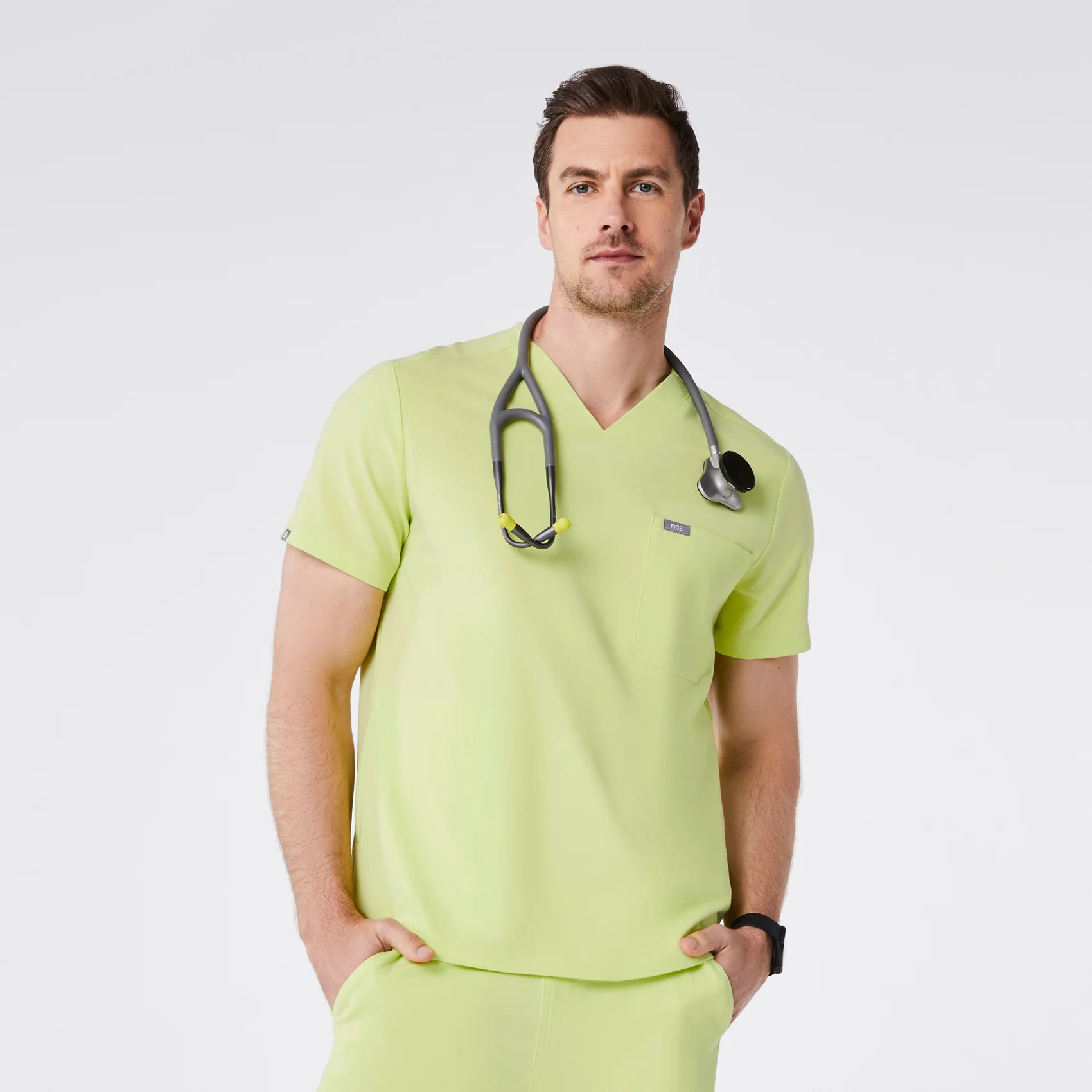 Men's Chisec Three-Pocket Scrub Top™ - Sea Mist · FIGS | FIGS