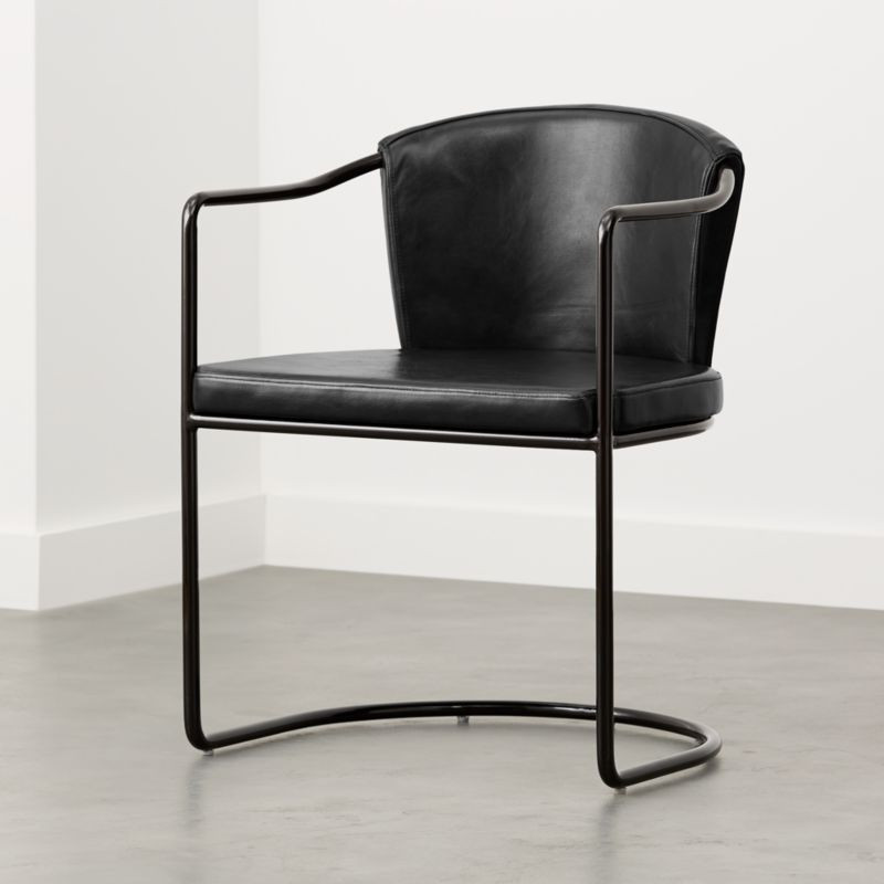 Cleo Black Cantilever Chair + Reviews | CB2 | CB2