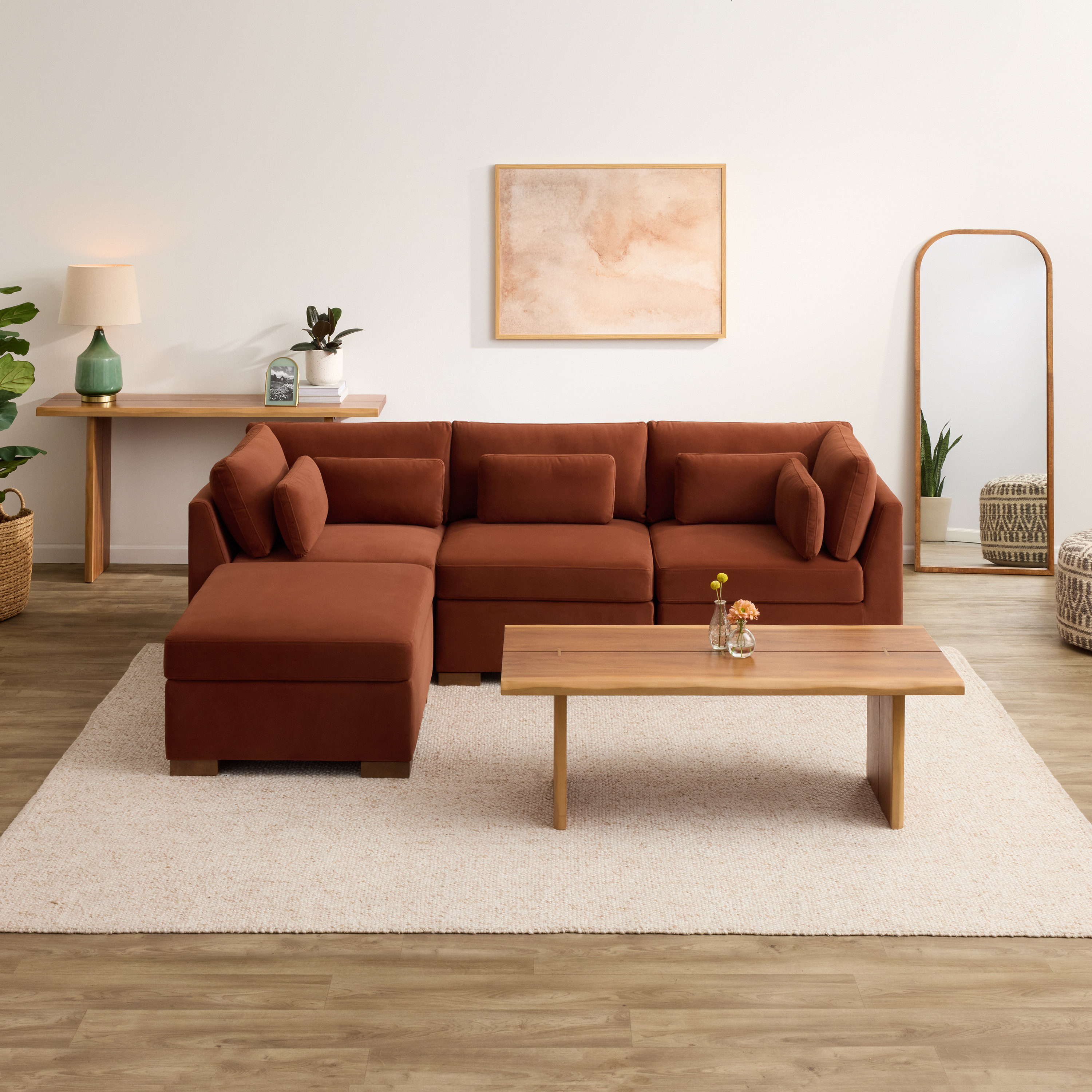 Montclair 4 Piece Modular Chaise Sofa with Storage | World Market