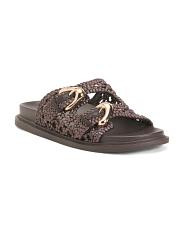 Waffle Weaver Slide Sandals | TJ Maxx