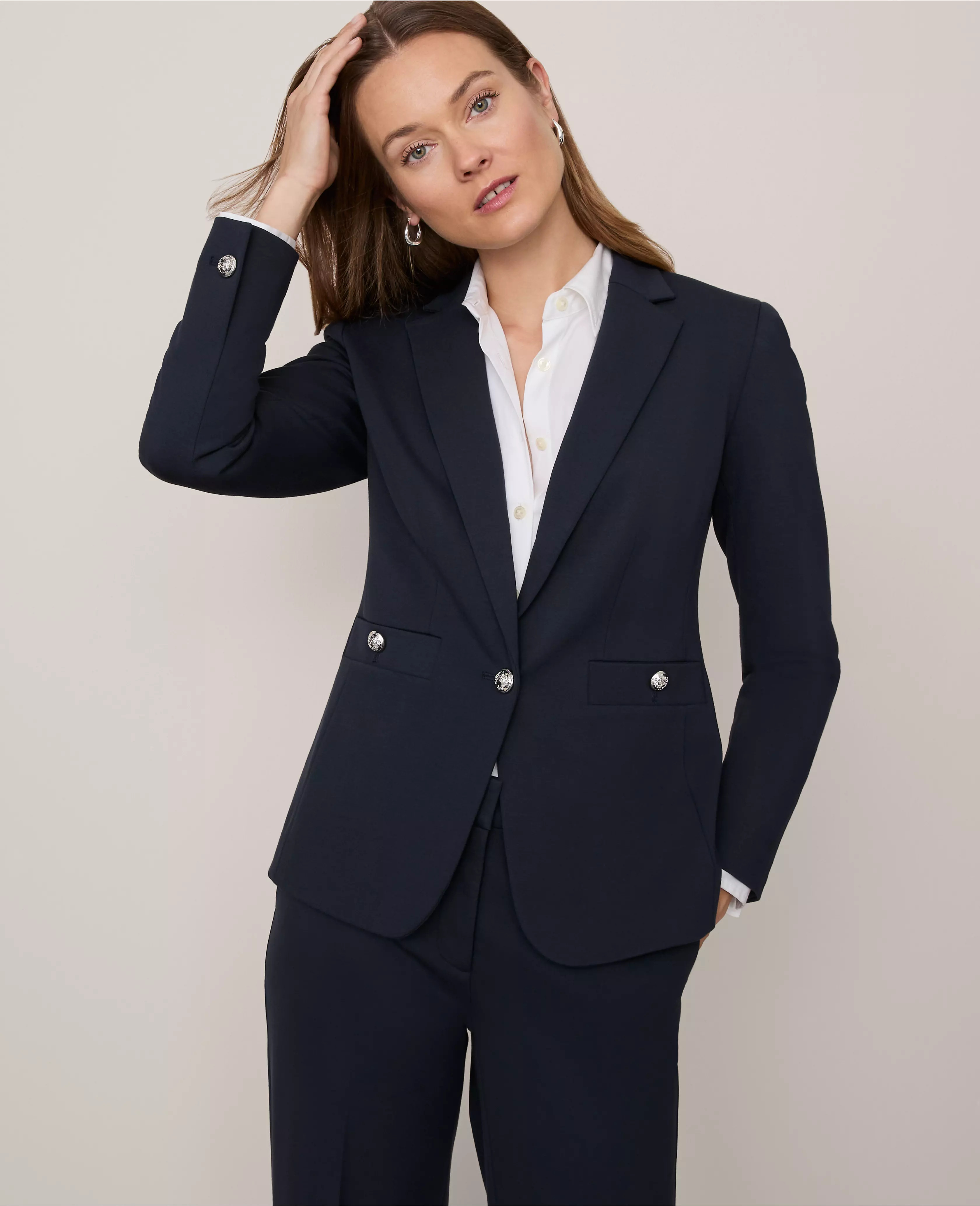 The One Button Blazer in Ponte | Ann Taylor