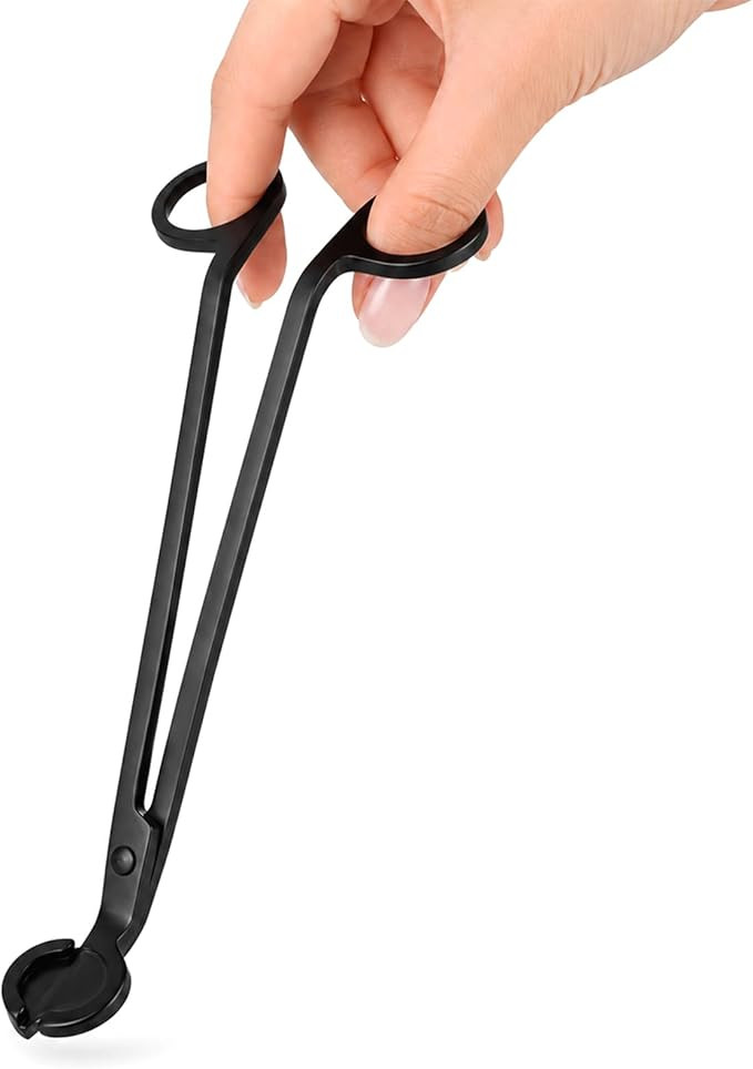 Candle Wick Trimmer, Black Polished Stainless Steel Wick Clipper Cutter, Scissors, Reaches Deep I... | Amazon (US)