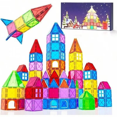 Magnetic Tiles Mini Travel Toy, 60PCS Magnetic Building Blocks for Educational Multicolor Standard | Target