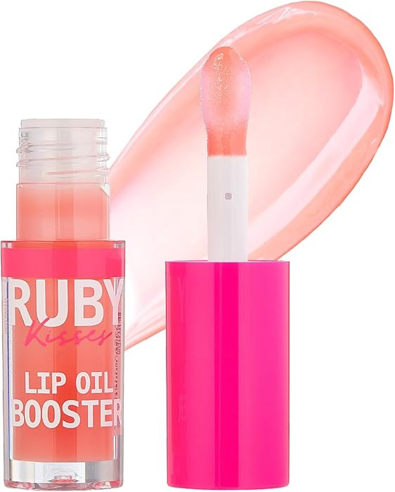 Ruby Kisses Lip Oil Booster, Hydrating Lip Gloss with Nourishing Natural Oil Blend, Jumbo Wand fo... | Amazon (US)