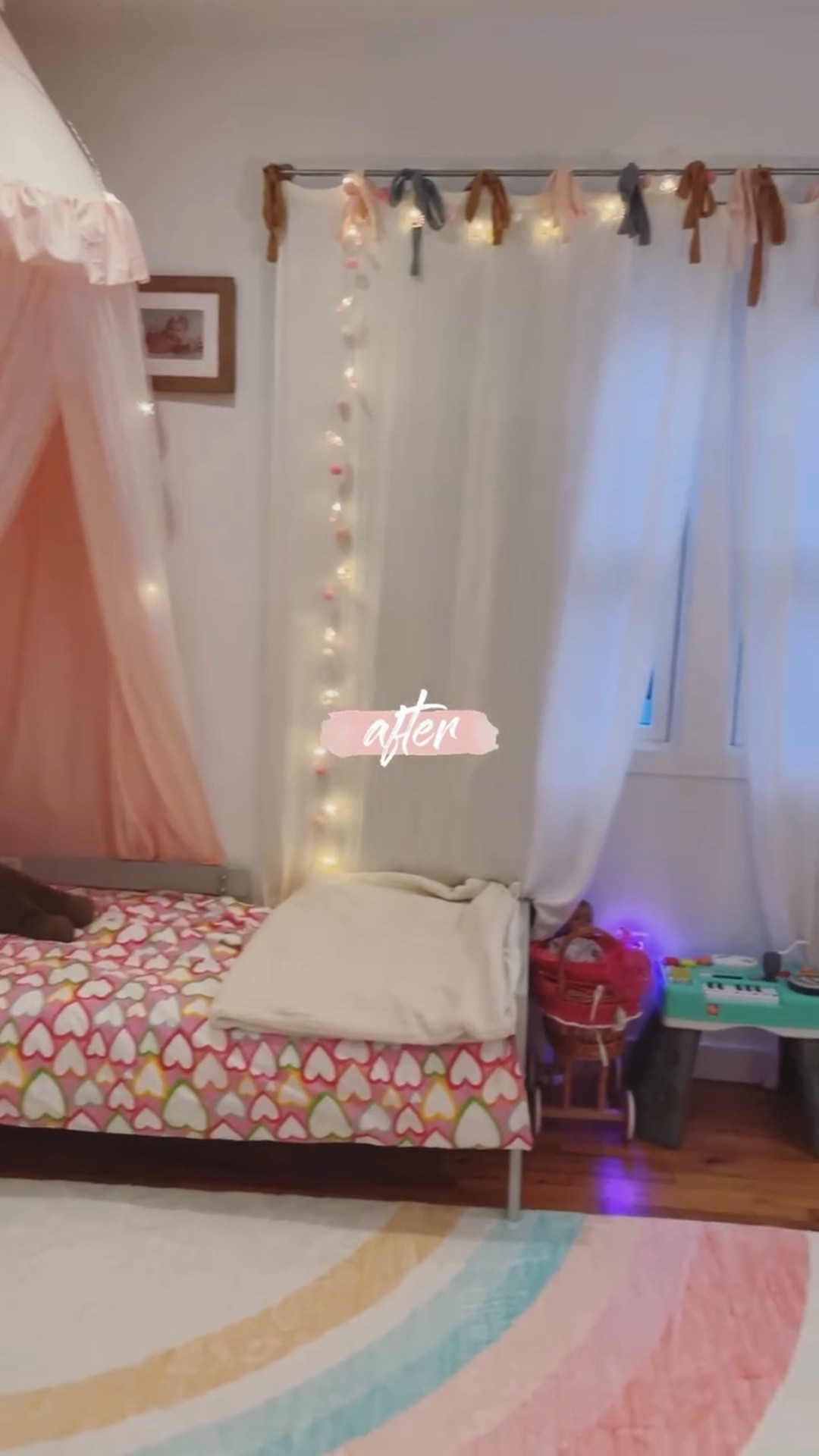 Even when I was about 8, I remember making my parents move my furniture around to “do up” my bedroom and create a space that made me feel good.
(I even had my clothes cupboard in the middle of my room at one point 🤷🏽‍♀️)
Now I get to do it for my little girls 🥹
We recently moved, and this is what I did to take it from a blank space to a full-blown toddler bedroom for my 3-year-old (what I’ve done so far).
Simple, cute, cosy, and girlie 🤍
My favourite piece is her canopy tent over the bed — I’ve linked it in my bio 💕
Rug from @wayfair
Bed & storage from @ikea
#roomreveal #toddlerbedroom #toddlergirlbedroom #toddlergirl #affordableroom familyhome homestyle