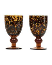 Set Of 2 Tortoise Juice Glasses | TJ Maxx