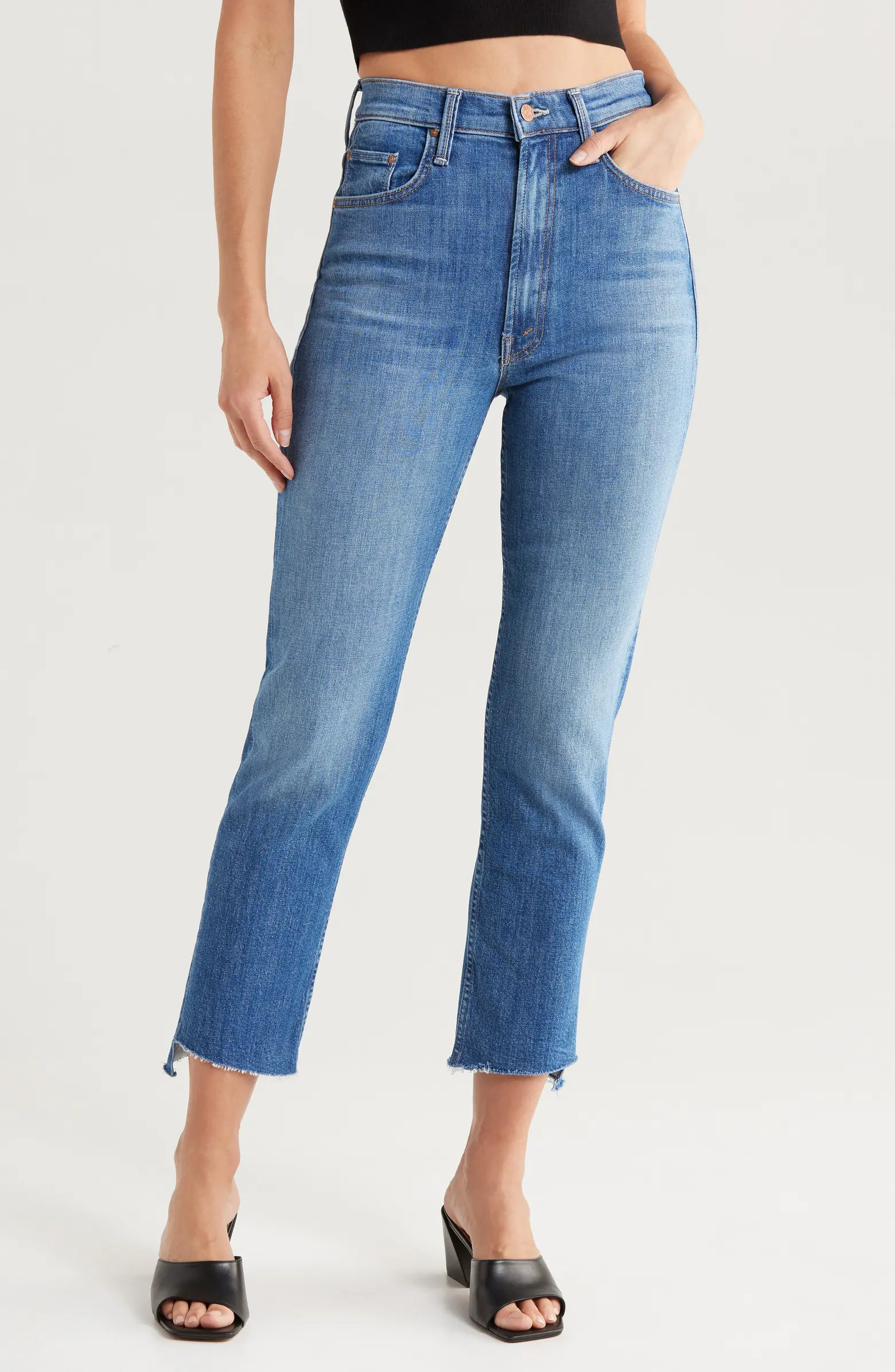 Rider Step Fray Hem Ankle Jeans | Nordstrom Rack