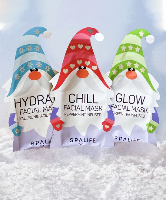 SpaLife Masks & Peels White - Holiday Gnomes Facial Masks Set | Zulily