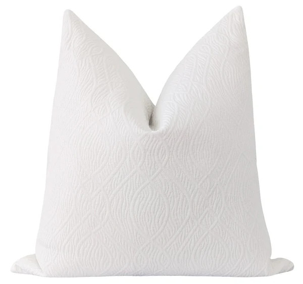 Manchester Snow White Embossed Pillow | Land of Pillows