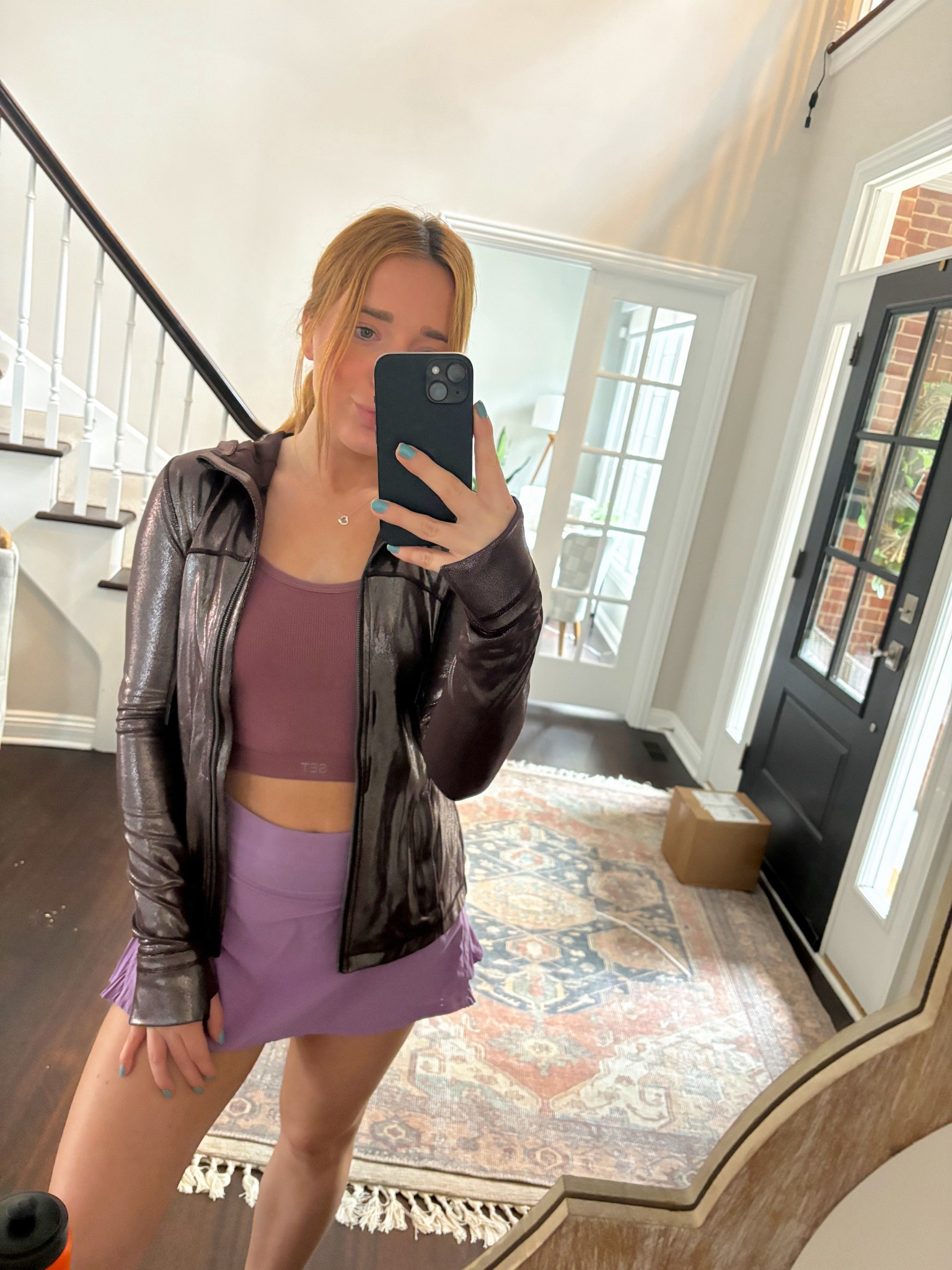Saturday morning cute and casual athletic wear! Perfect for morning errands and walks! Wearing my Lululemon skirt with my set active top and Lululemon define jacket! 

#LTKStyleTip #LTKTravel #LTKActive