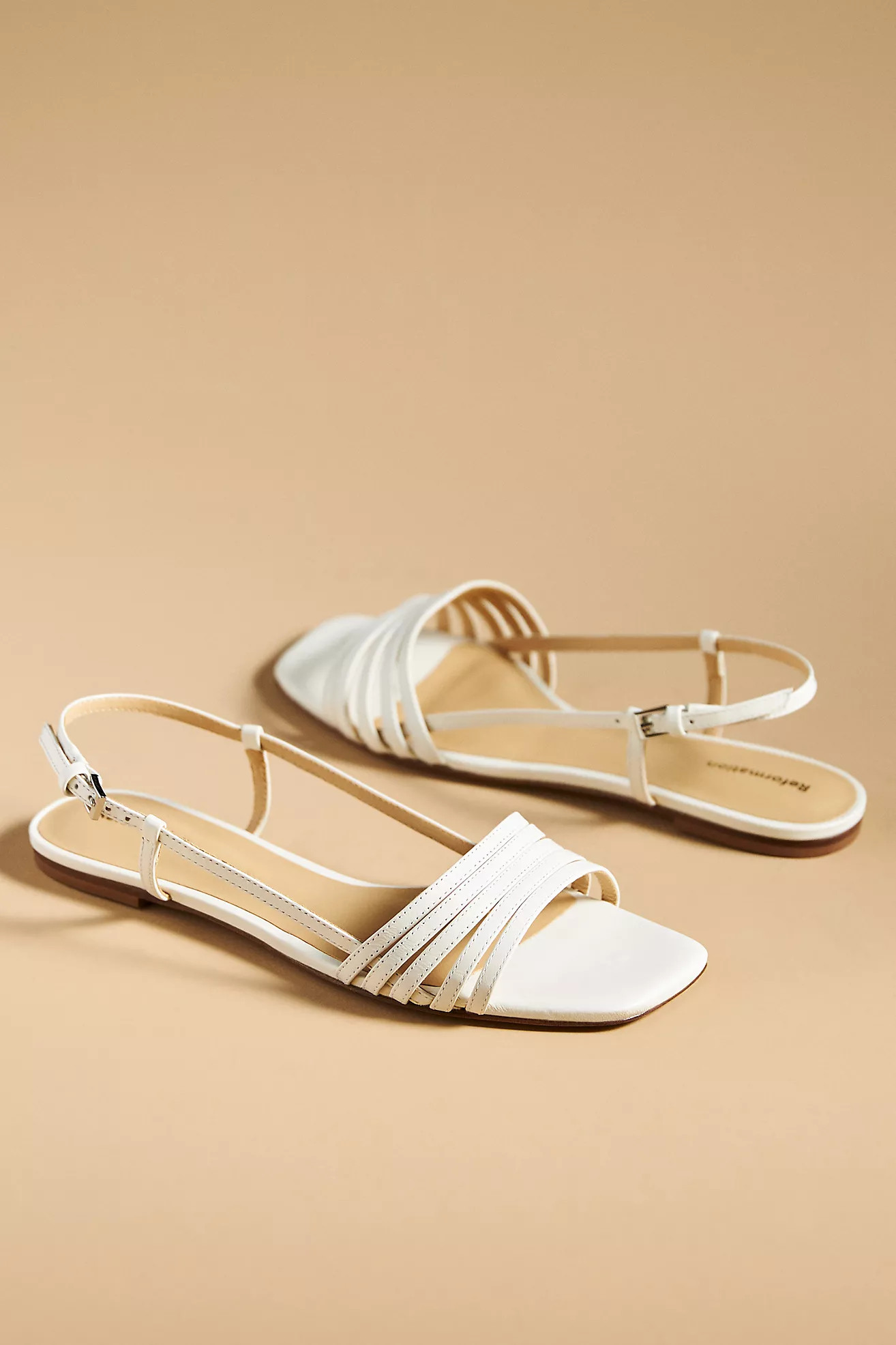 Reformation Millie Lattice Flat Sandals | Anthropologie (US)