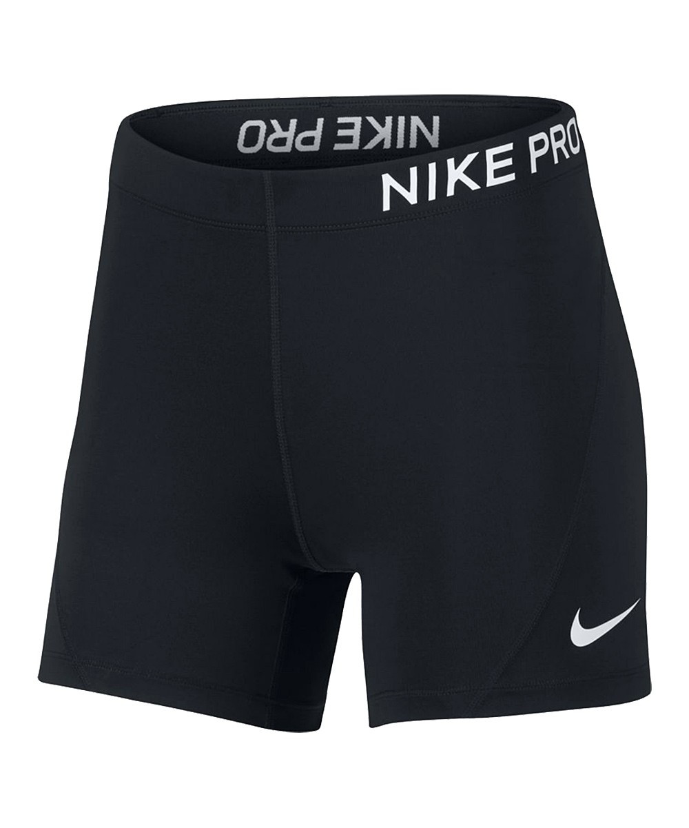 Nike Women's Active Shorts Black/White - Black & White Dri-FIT Pro Shorts - Women | Zulily