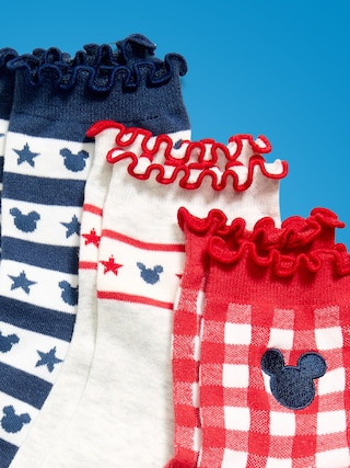 Old Navy x Disney Mickey Mouse Quarter-Crew Socks 3-Pack for Women | Old Navy (US)