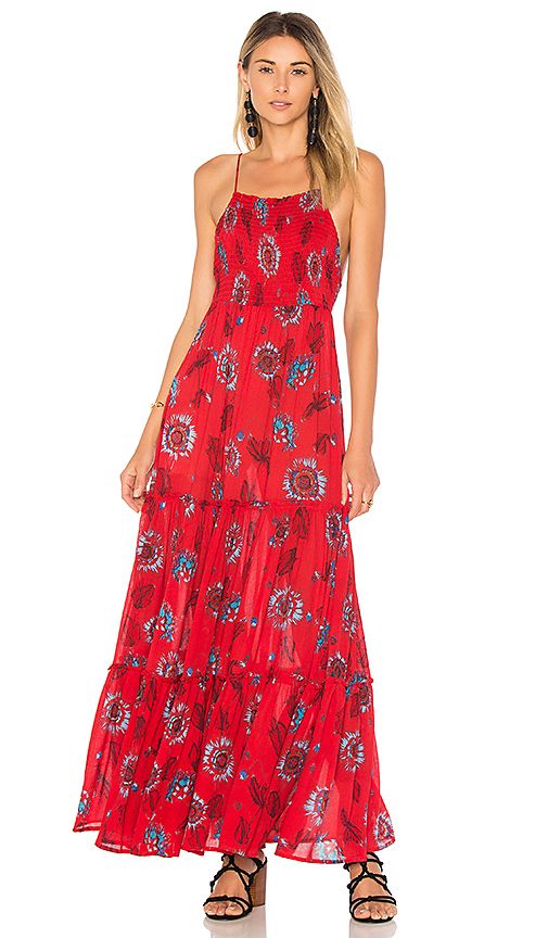 Free People Garden Party Maxi in Red. - size L (also in M,S,XS) | Revolve Clothing