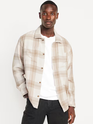 Heavyweight Plaid Flannel Shirt | Old Navy (US)
