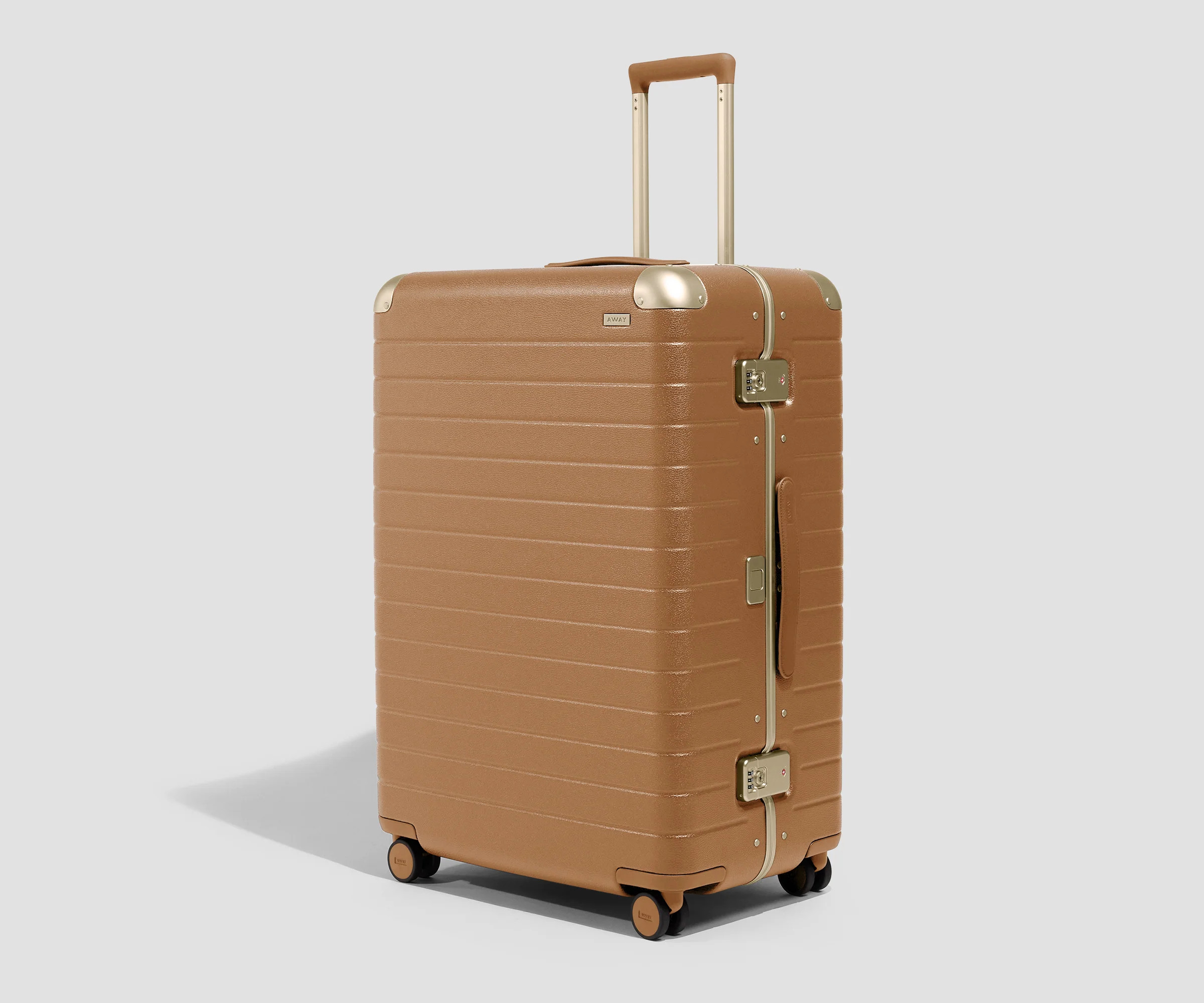 Large Aluminum Edge suitcase in Cognac Brown | Away | Away