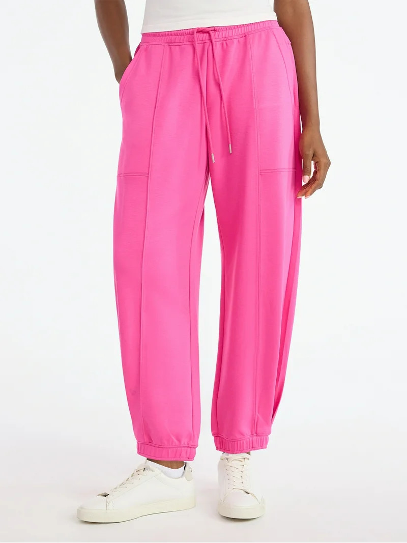 Scoop Women's and Women's Plus New Scubaknit Barrel Pants, Sizes XS-4X | Walmart (US)