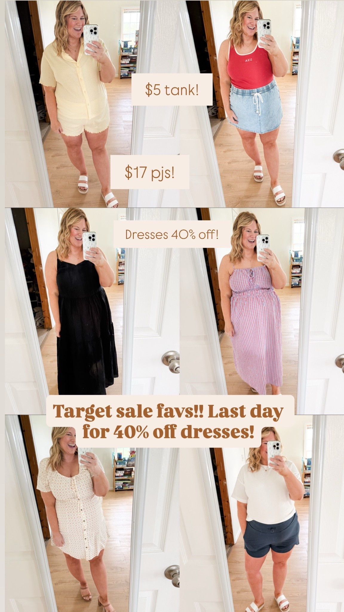 Target sale favorites!! Wearing an XL in all except the denim skirt and athletic shorts (sized up to an XXL for the bump!)

#LTKMidsize #LTKBump #LTKSaleAlert