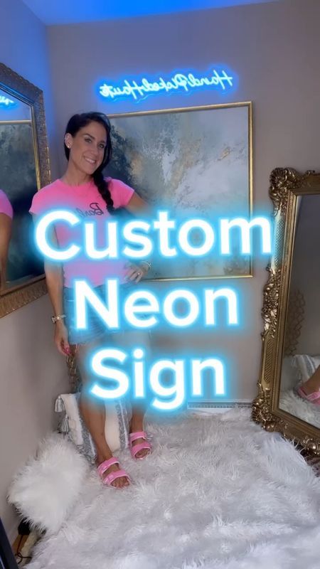 Obsessed with this Custom Personalized LED Neon Sign I got for my office!✨ You can choose what you would like it to say, style, color and size.👏🏻 It’s waterproof and can be used indoor/outdoor.🌧️ 
Use code: 15EMILYHAND for 15% off

#founditonamazon

#LTKhome #LTKwedding #LTKVideo