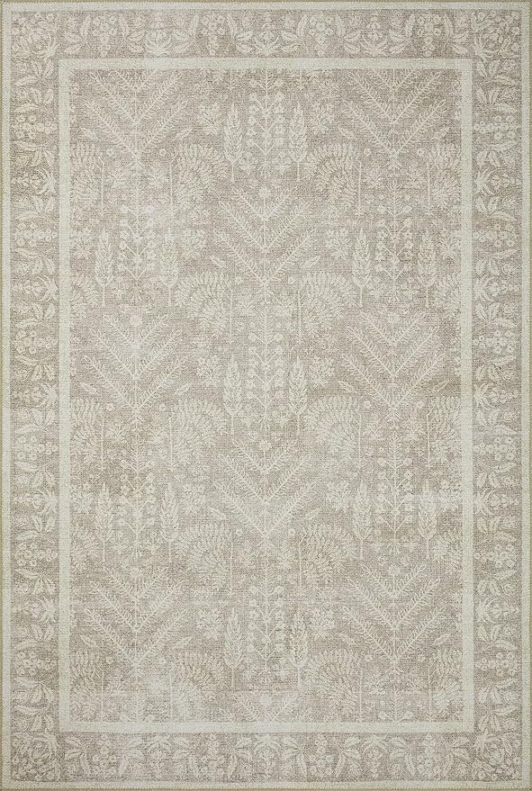 Rifle Paper Co. x Loloi Maison Collection MAO-02 Bough Natural 2'-0" x 5'-0" Accent Rug | Amazon (US)