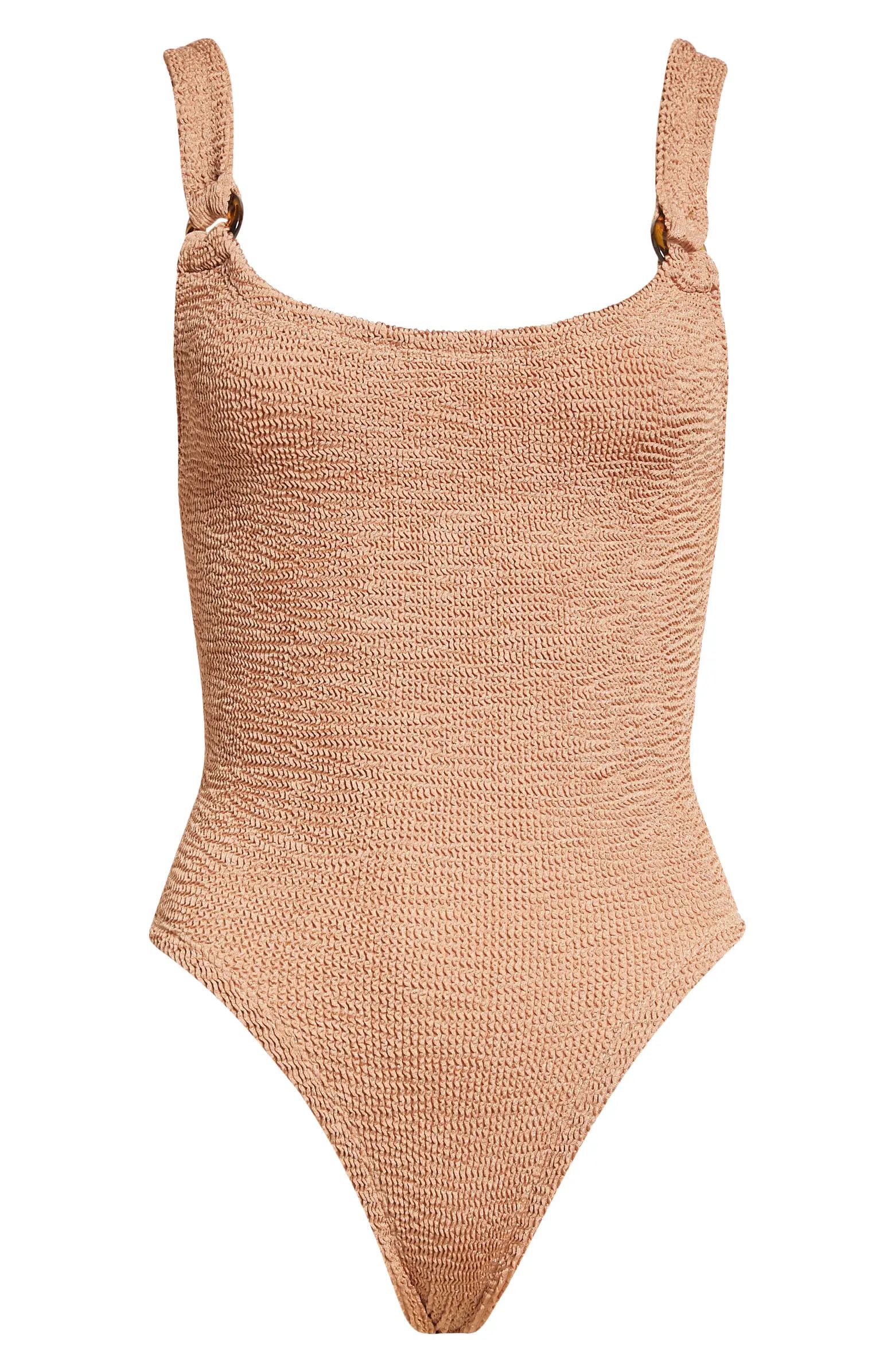 Tortoise Strap Detail One-Piece Swimsuit | Nordstrom