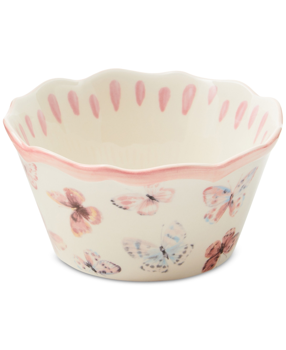 Mackenzie-Childs Butterfly Hill Printed Bowl, 8-oz. - Pink | Macy's
