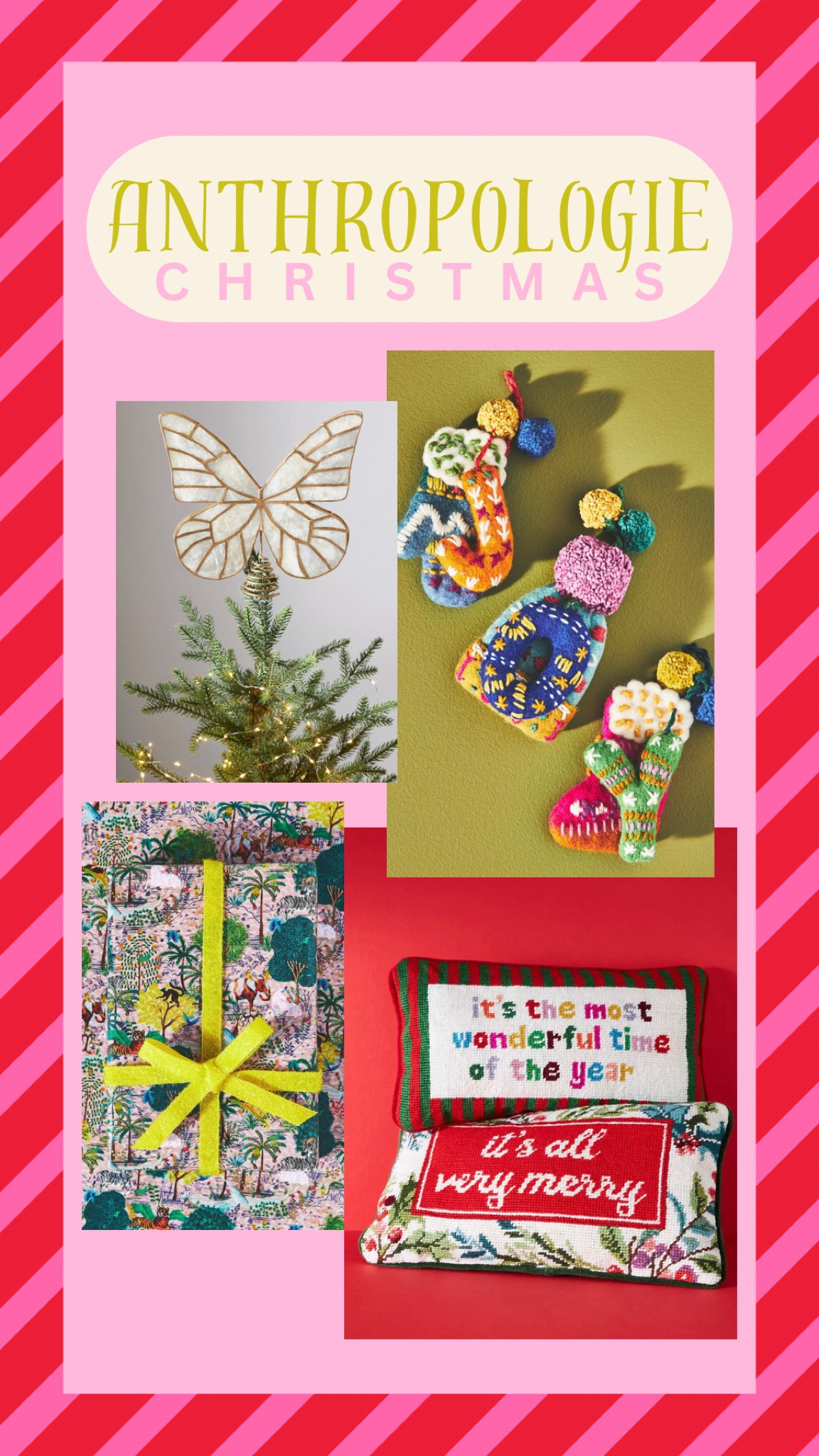 Anthropologie christmas decorations 😍

Free people, cute, colorful, chinoiserie, butterfly, ornaments, gift guide, presents, wrapping paper, throw pillows, holiday, deco, eclectic, nostalgic 

#LTKHoliday #LTKSeasonal #LTKGiftGuide