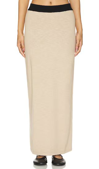 Tammy Maxi Skirt in Light Beige | Revolve Clothing (Global)