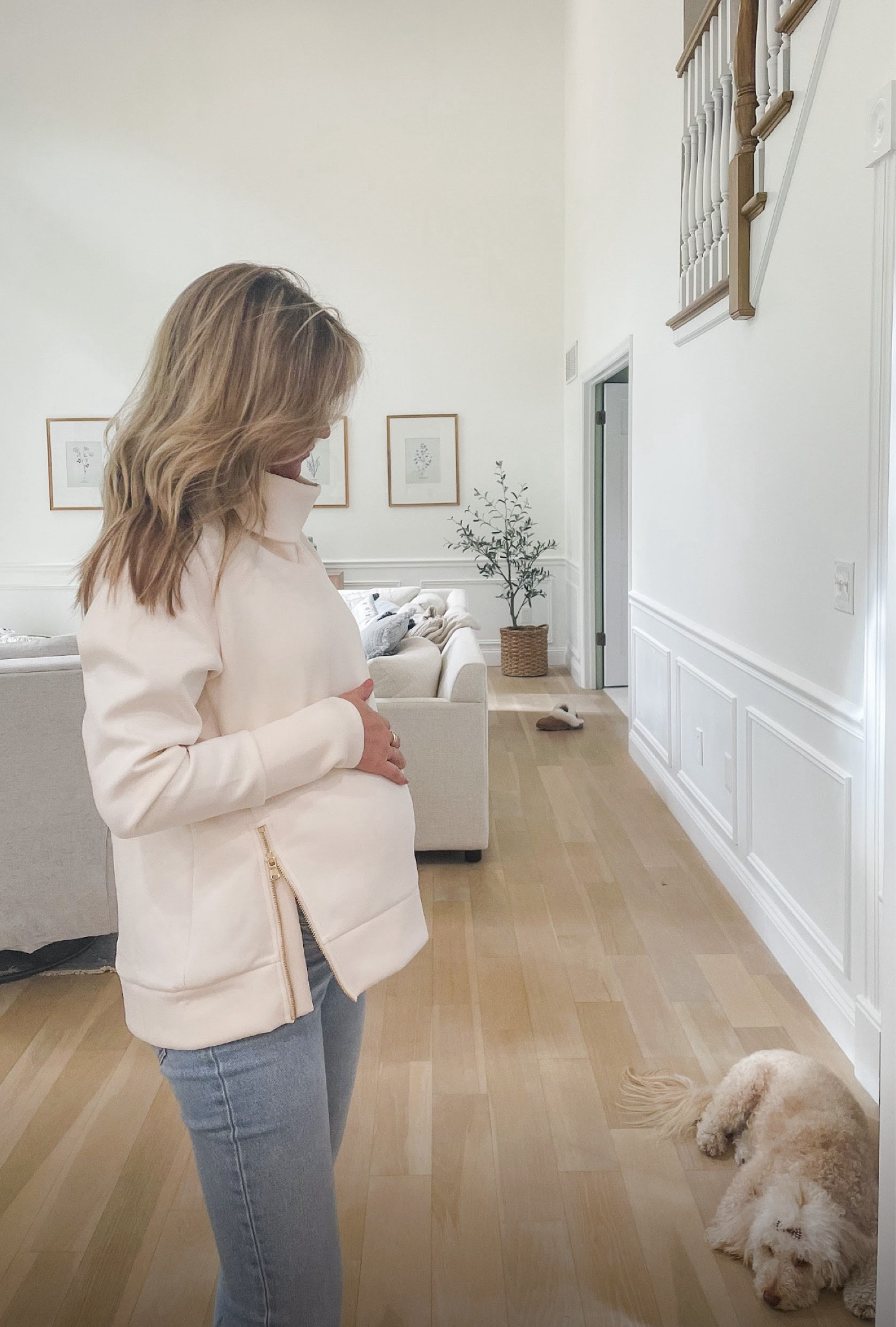 This #AddisonBay Sweater is a perfect bump sweater that you can wear postpartum. The two side zippers are cuteee #maternity #sweater 

#LTKSeasonal #LTKBump