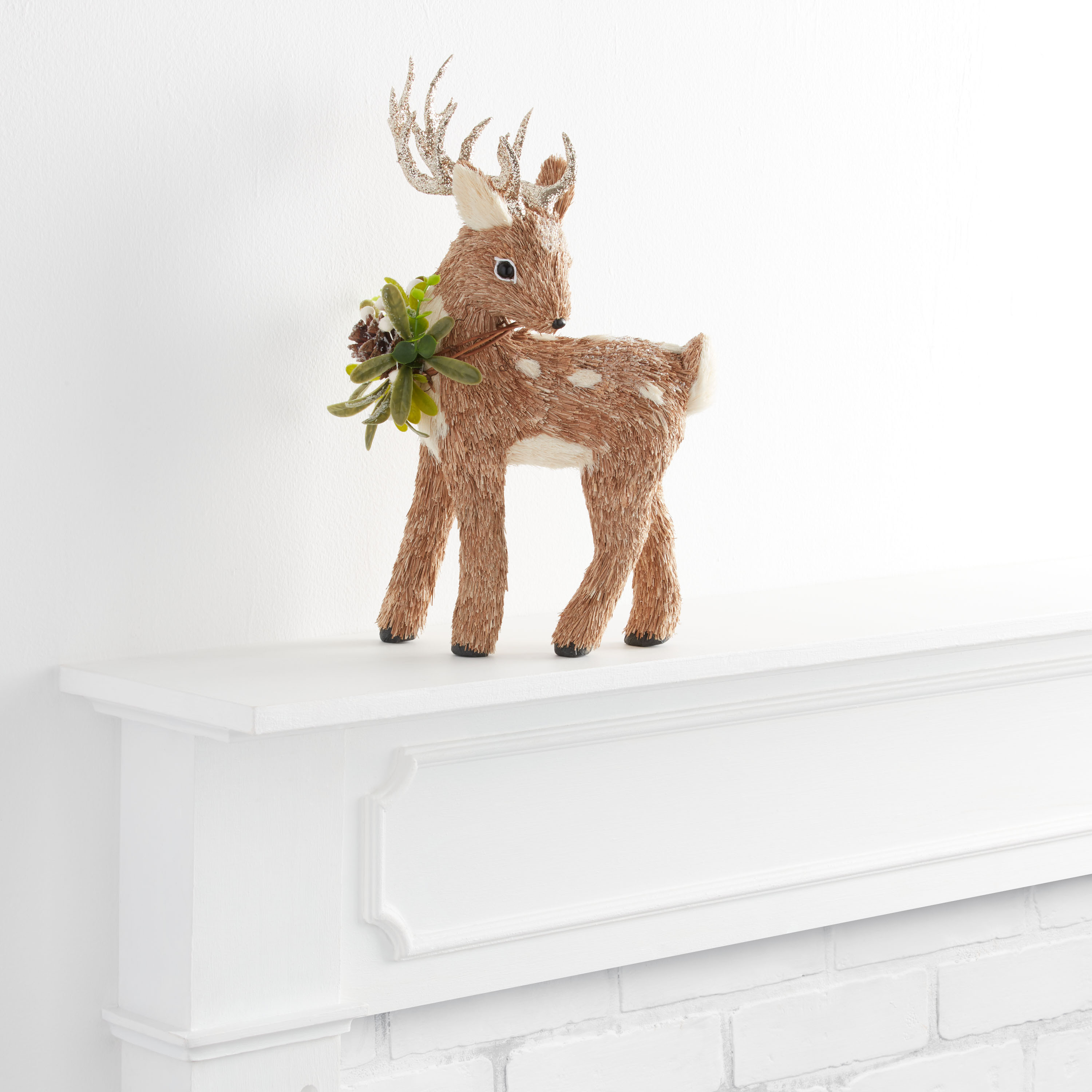 Brown Sisal Standing Reindeer Decor | World Market
