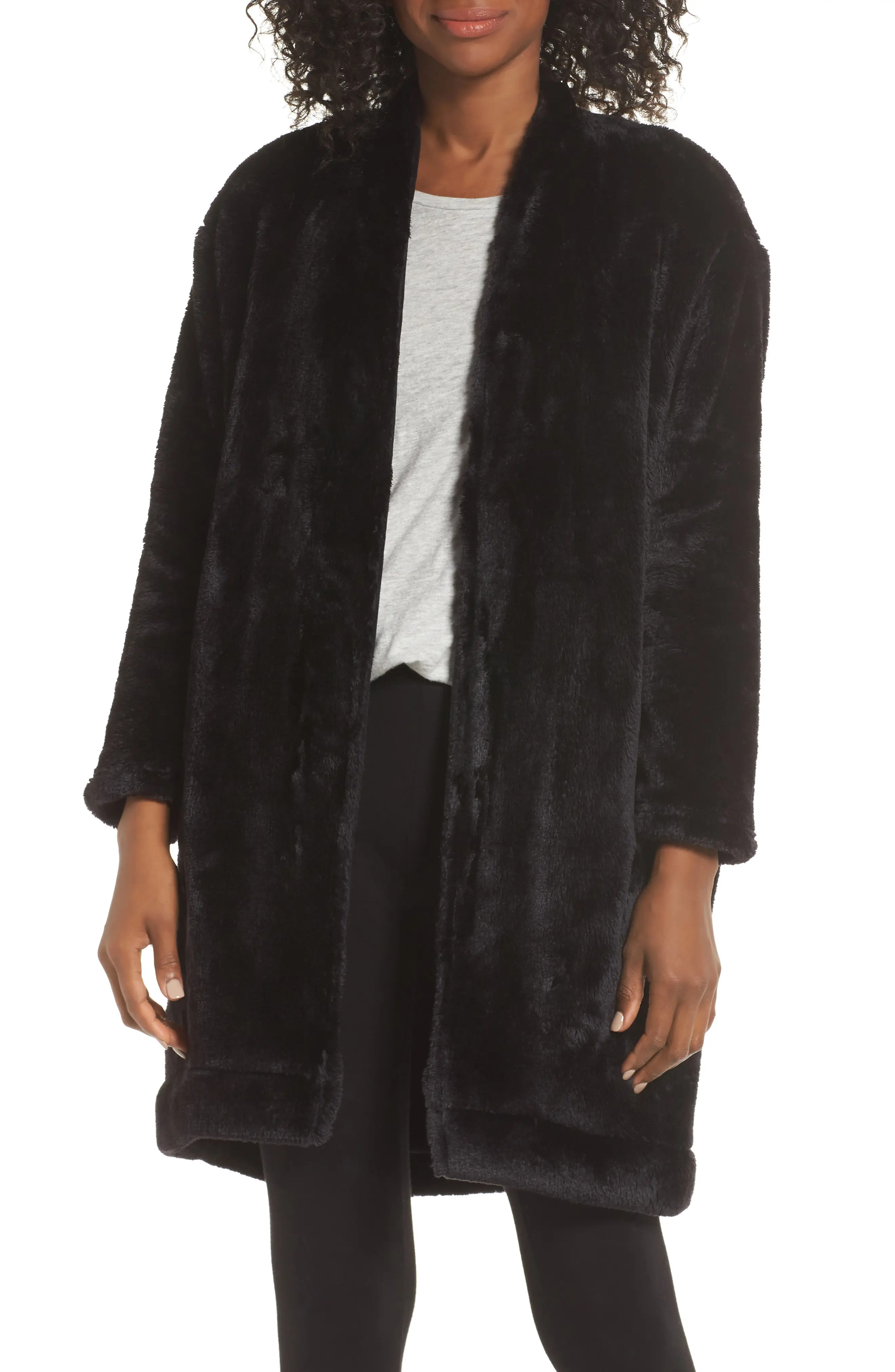 Women's Nordstrom Lingerie So Soft Plush Cocoon Cardigan | Nordstrom