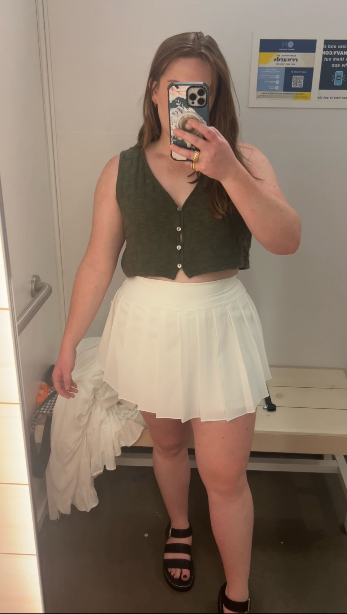 Super cute white pleated mini skirt and cropped woven vest! 

#LTKSeasonal #LTKstyletip #LTKmidsize