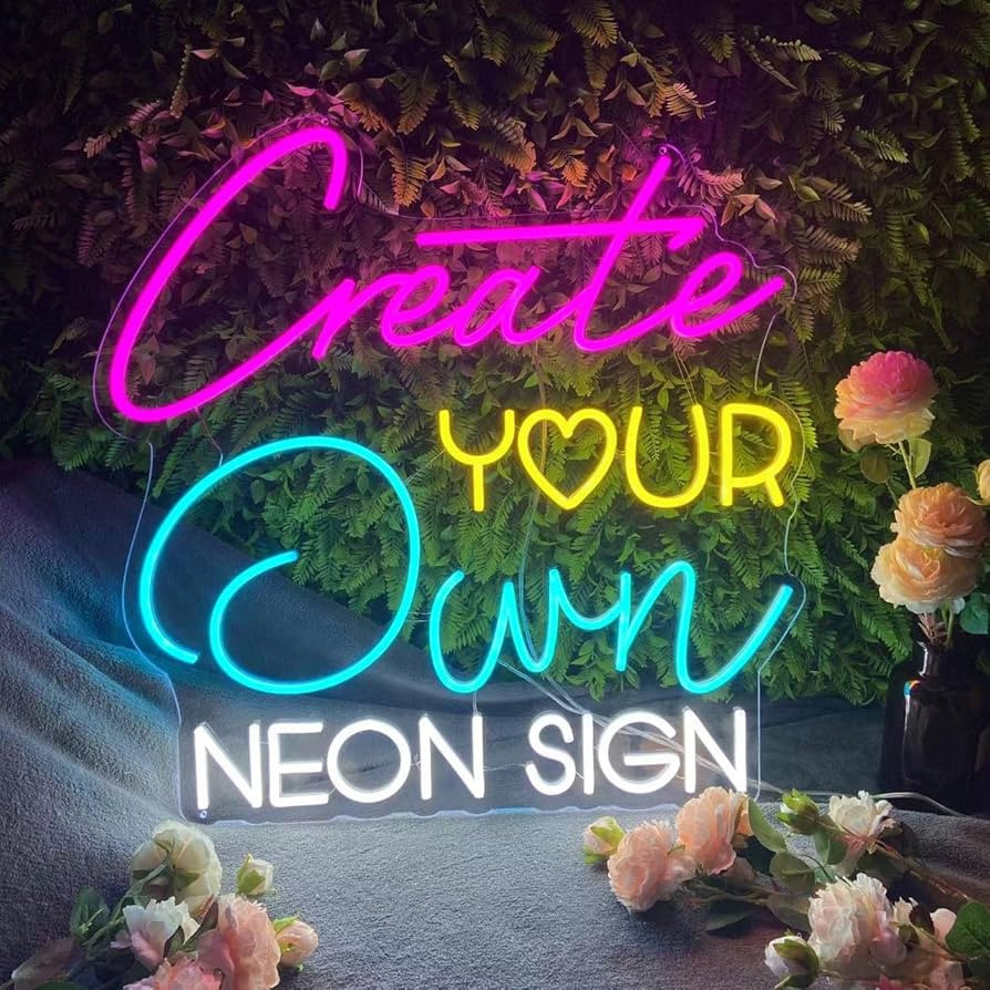 Custom Neon Signs for Wall Decor, CUSTOMNEON Personalized Neon Signs Customizable for Wedding Bir... | Amazon (US)