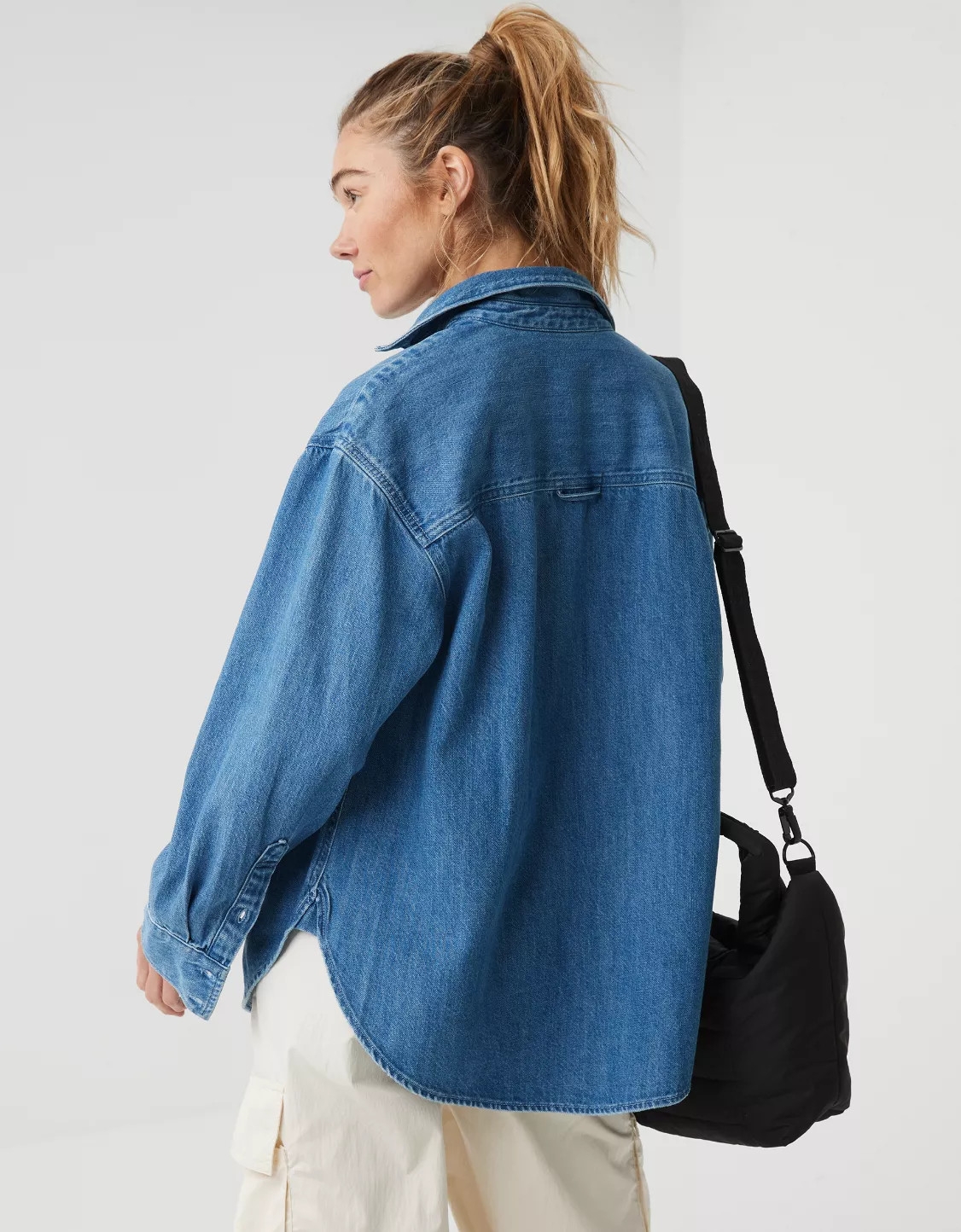 OFFLINE By Aerie Denim Button Up | American Eagle Outfitters (US & CA)