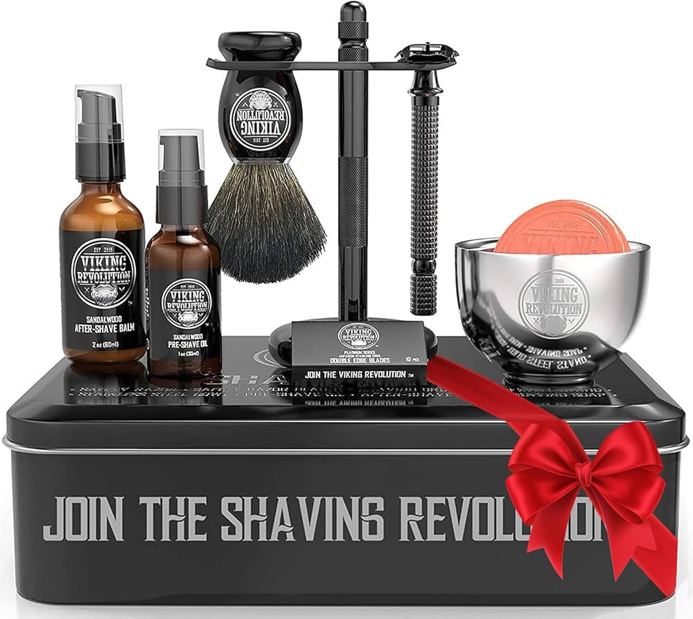 Viking Revolution Luxury Safety Razor Shaving Kit - Includes Double Edge Safety Razor, Stand, Bow... | Amazon (US)