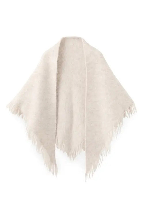 MANGO Fringed Shawl in Sand at Nordstrom | Nordstrom