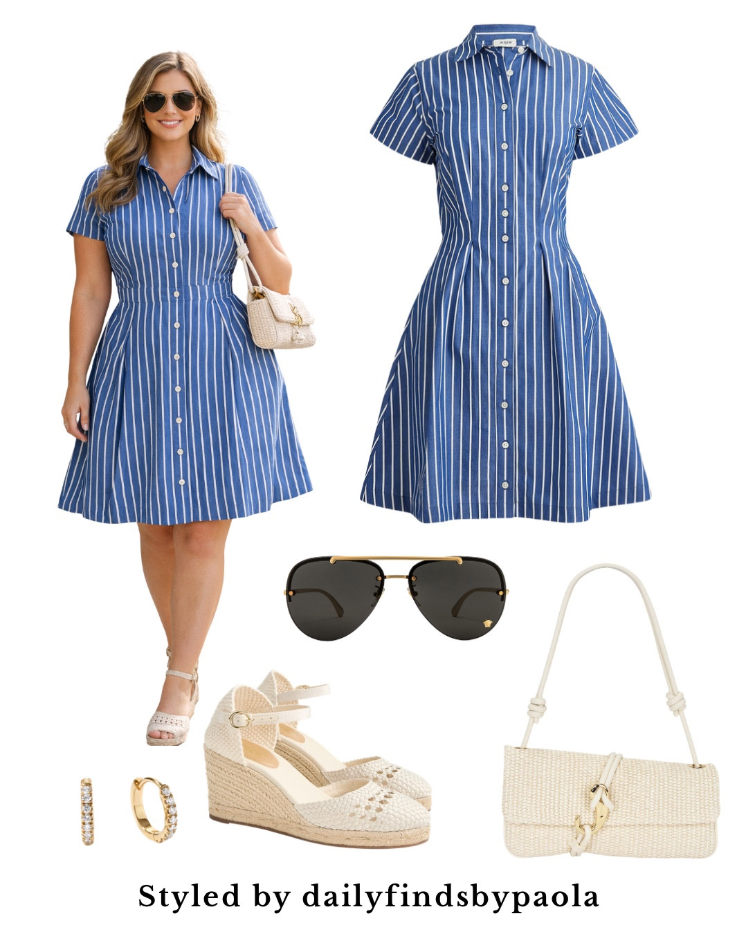 The easiest summer outfit that looks instantly put together 🤍
This striped dress + wedges combo is so flattering & effortless
Shop everything below 💙

#LTKU #LTKootd #LTKPlusSize