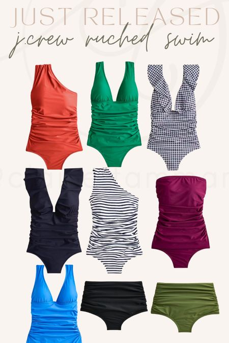 J.Crew ruched swimwear midsize curvy one piece mom bathing suits 25% off full price items 

#LTKSeasonal #LTKsalealert #LTKcurves