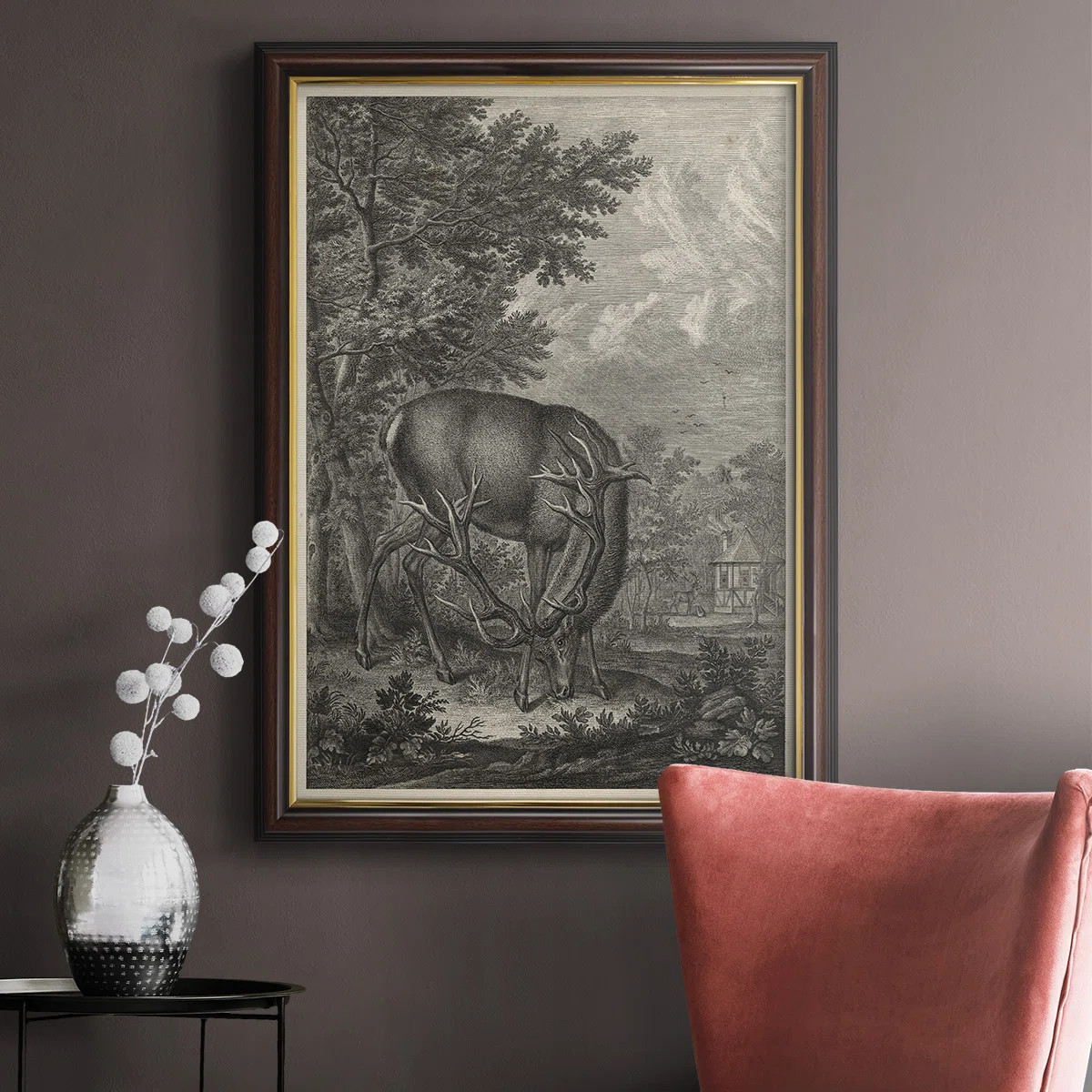 Woodland Deer IV Premium Framed Canvas- Ready To Hang | Wayfair North America