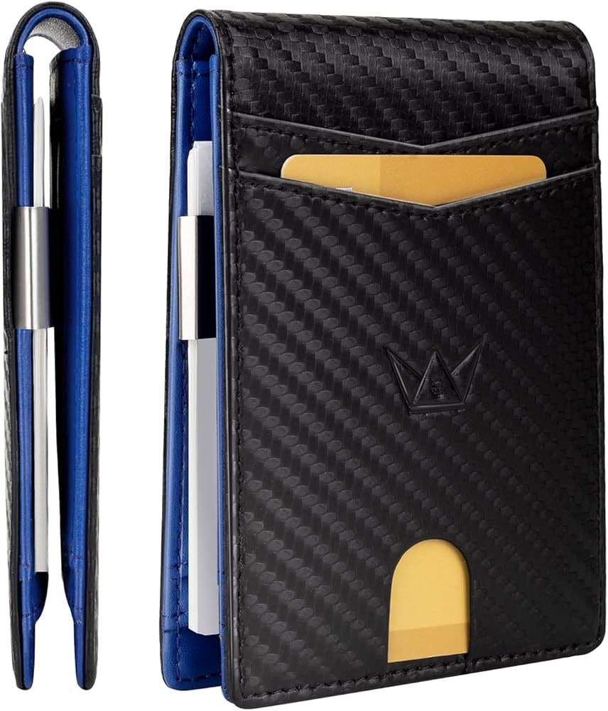 GOSALISU Men Slim Wallet with Money Clip RFID Blocking Front Pocket Bifold Minimalist 11 Credit C... | Amazon (US)