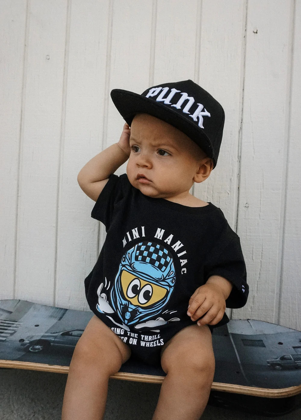 Mini Maniac Baby Romper | Little Trouble