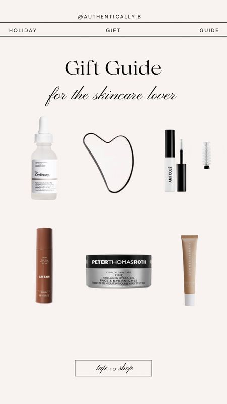 Holiday gift guide for her and other beauty skincare lovers! Brow gel, Gus Sha, under eye patches, hydrating serum, hydrating lip balms, spf with noacinamide  

#LTKHoliday #LTKGiftGuide #LTKHolidaySale