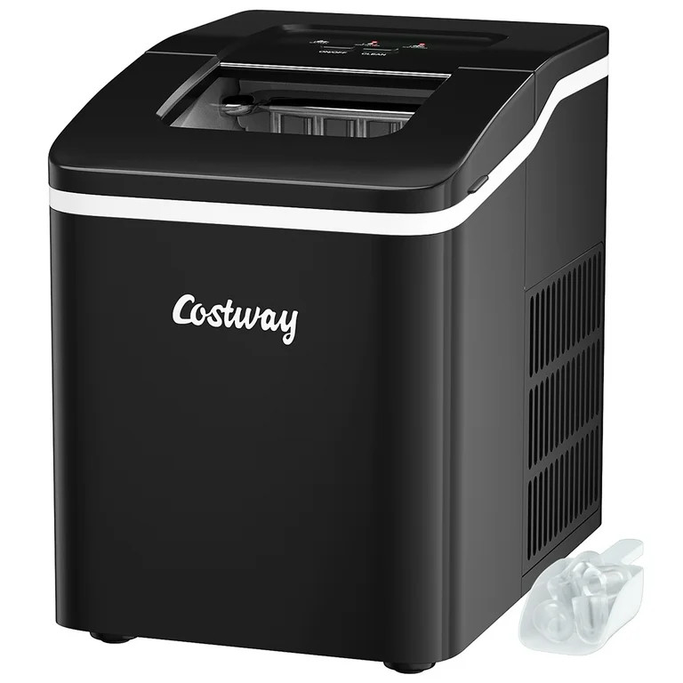 Costway Portable Ice Maker Machine Countertop 26Lbs/24H Self-cleaning w/ Scoop Black - Walmart.co... | Walmart (US)