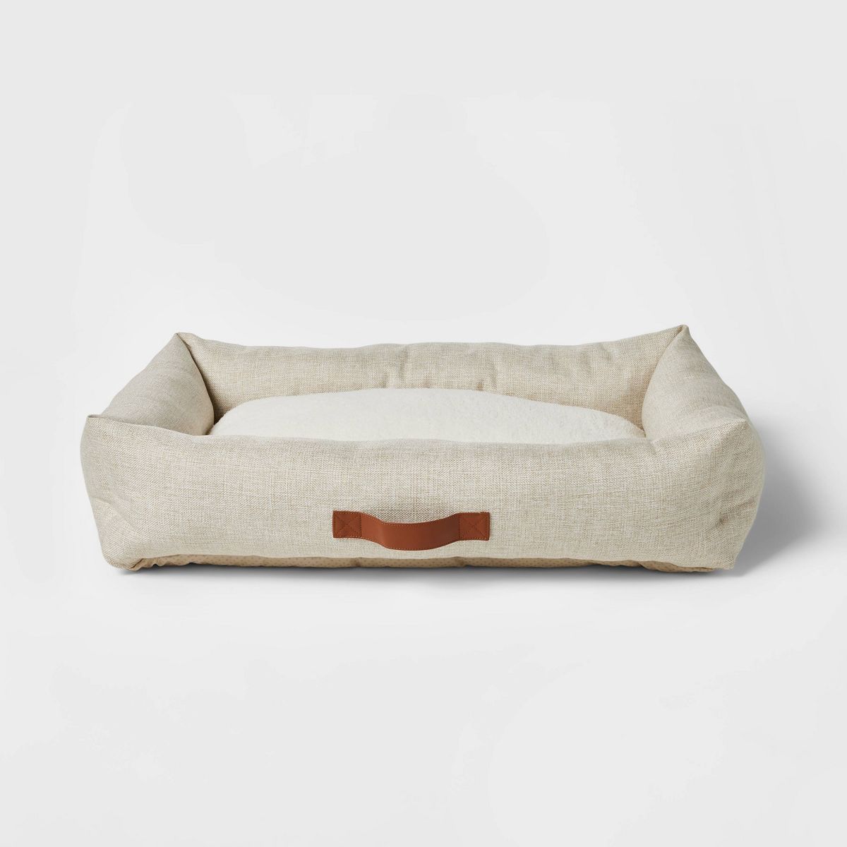 Neutral 4-Sided Bolster Dog Bed - Boots & Barkley™ - Cream - L | Target