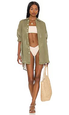 vitamin A Playa Shirt Dress in Agave from Revolve.com | Revolve Clothing (Global)