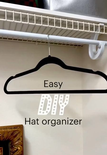Here’s an easy DIY hat organizer 🧢
Just use a hanger and shower curtain rings. And that’s it, It’s that easy!😉 
I like using these velvet hangers because I feel like the rings stay in place a lot better but using a  plastic hanger is totally fine. 

#LTKhome #LTKfamily #LTKU