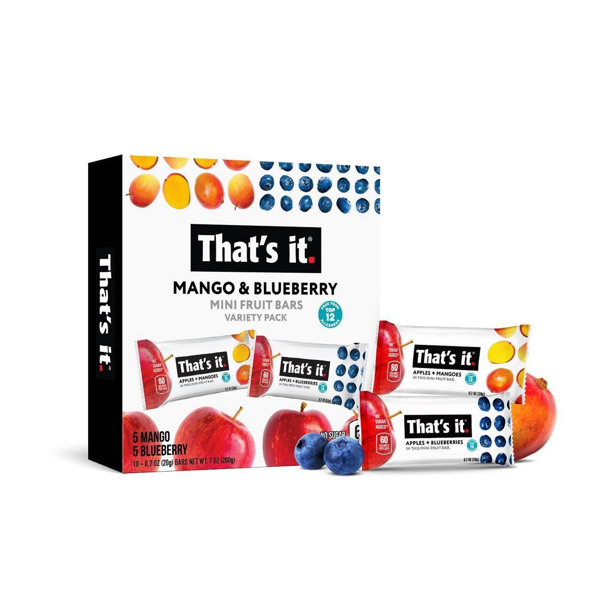 That's It. Mango Blueberry Mini Fruit Bars - 10ct/7oz | Target