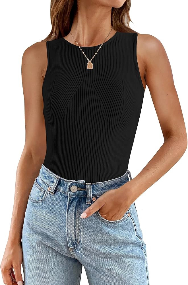 ZESICA Womens Summer Sleeveless Tanks Business Casual Tops | Amazon (US)